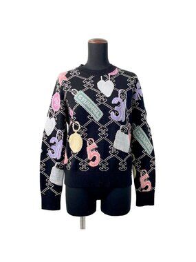 Chanel Knit CC Logo Sweater 36 Top Black Multicolor